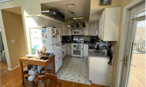 An old-fashioned kitchen of a residential house in East Brookfield, MA