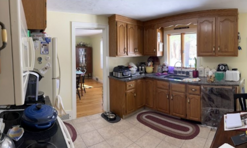 Image of a kitchen before being refurbished by Howe Lumber in East Brookfield, MA