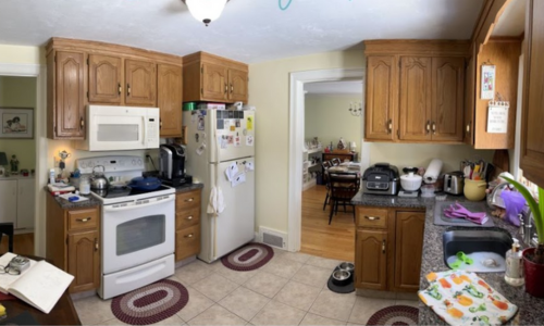 Image of a kitchen before being remodeled by Howe Lumber in East Brookfield, MA